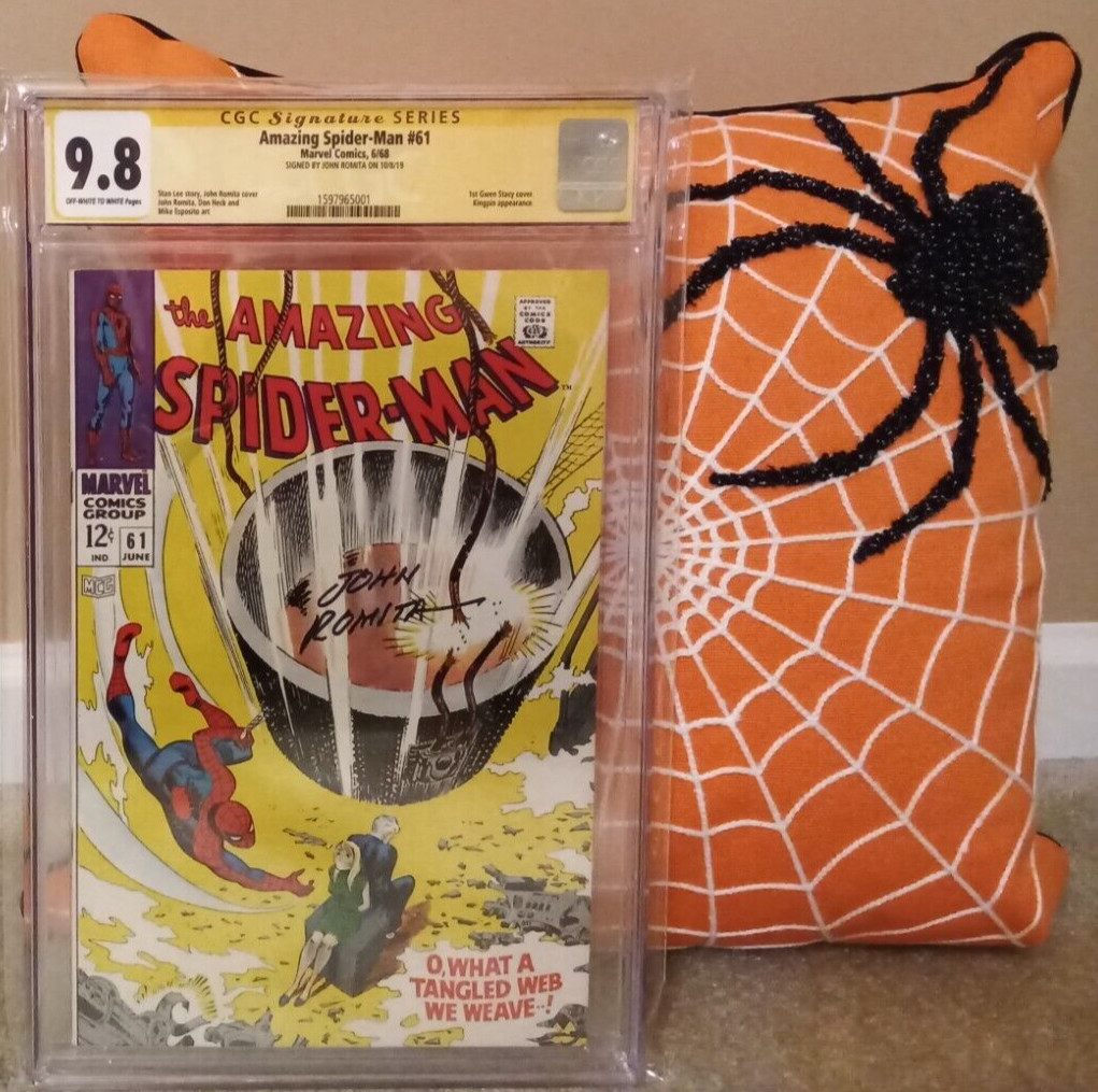 AMAZING SPIDER-MAN:#61 CGC 9.8 SS JOHN ROMITA;1ST GWEN COVER;TRULY ONE OF A KIND