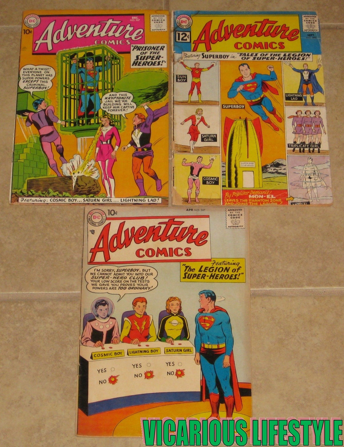 Adventure Comics 247 267 300 DC 1st & 2nd Appearances Legion of Super-Heroes Adventure Comics 247 267 300 DC 1st & 2nd Appearances Legion of Super-Heroes