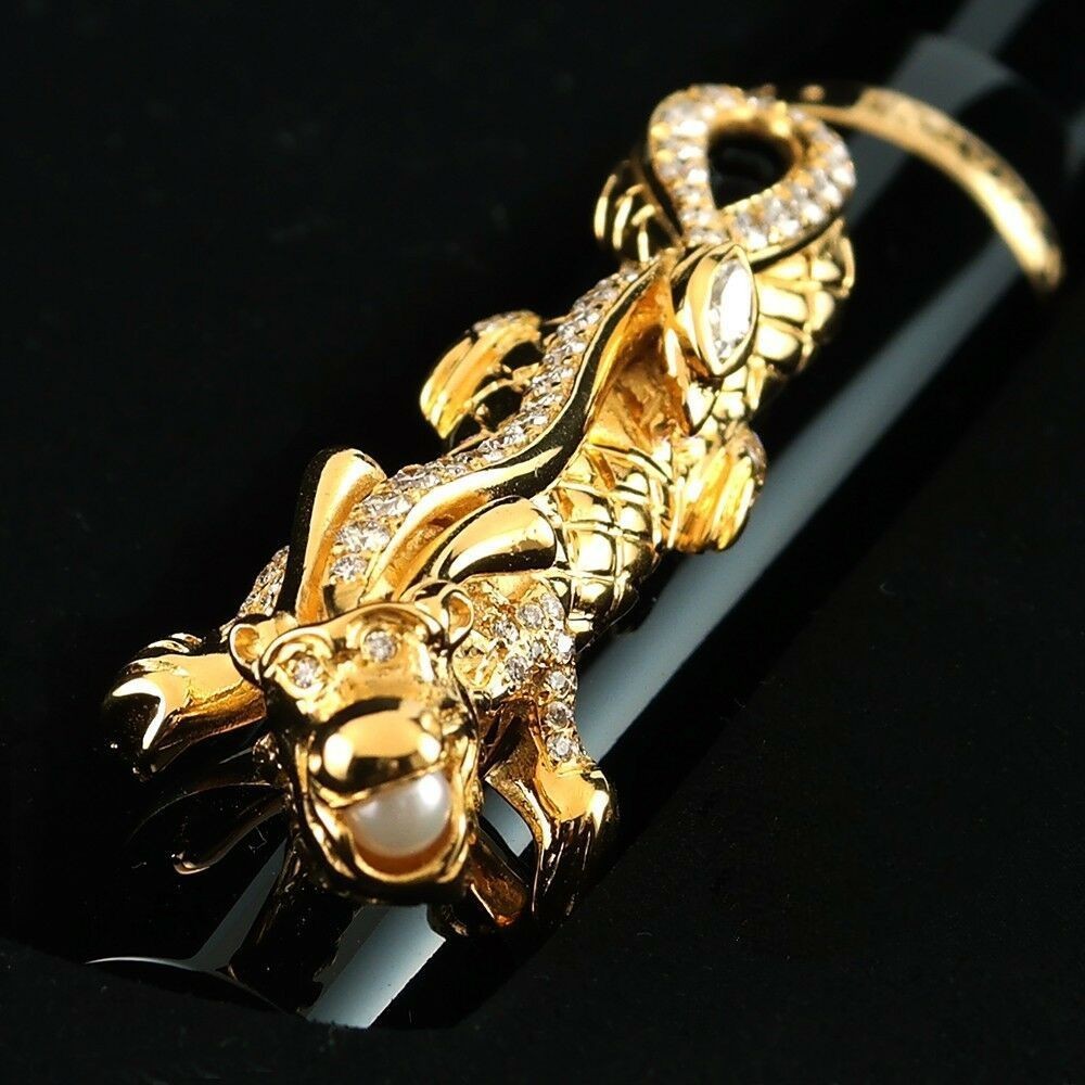 Montblanc Precious Dragon 88 Limited Fountain Pen Gold Diamond Clip Unused Montblanc Precious Dragon 88 Limited Fountain Pen Gold Diamond Clip Unused