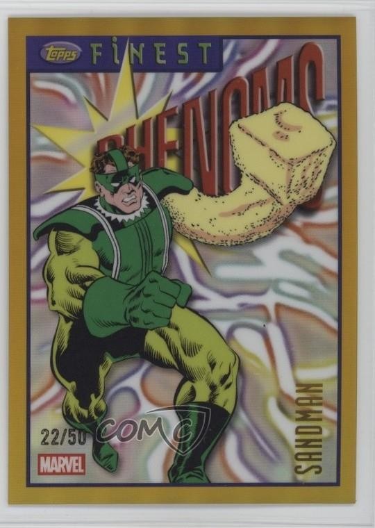 2026 Topps Finest Fantastic Four Tribute to '96 Gold Refractor /50 Sandman 1o1p