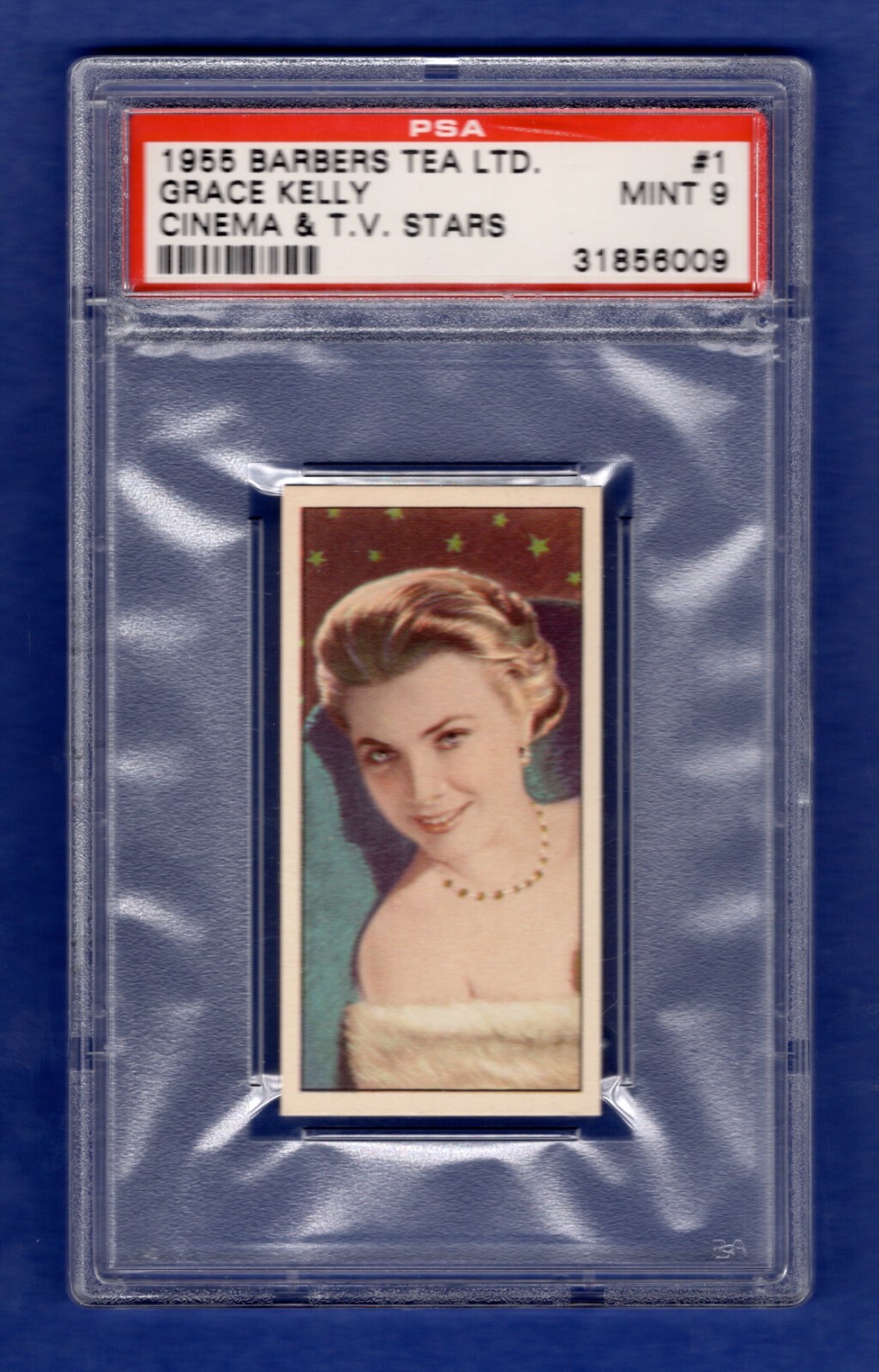PSA 9 GRACE KELLY 1955 Barbers Tea #1 Cinema & T.V. Stars PERFECTLY CENTERED