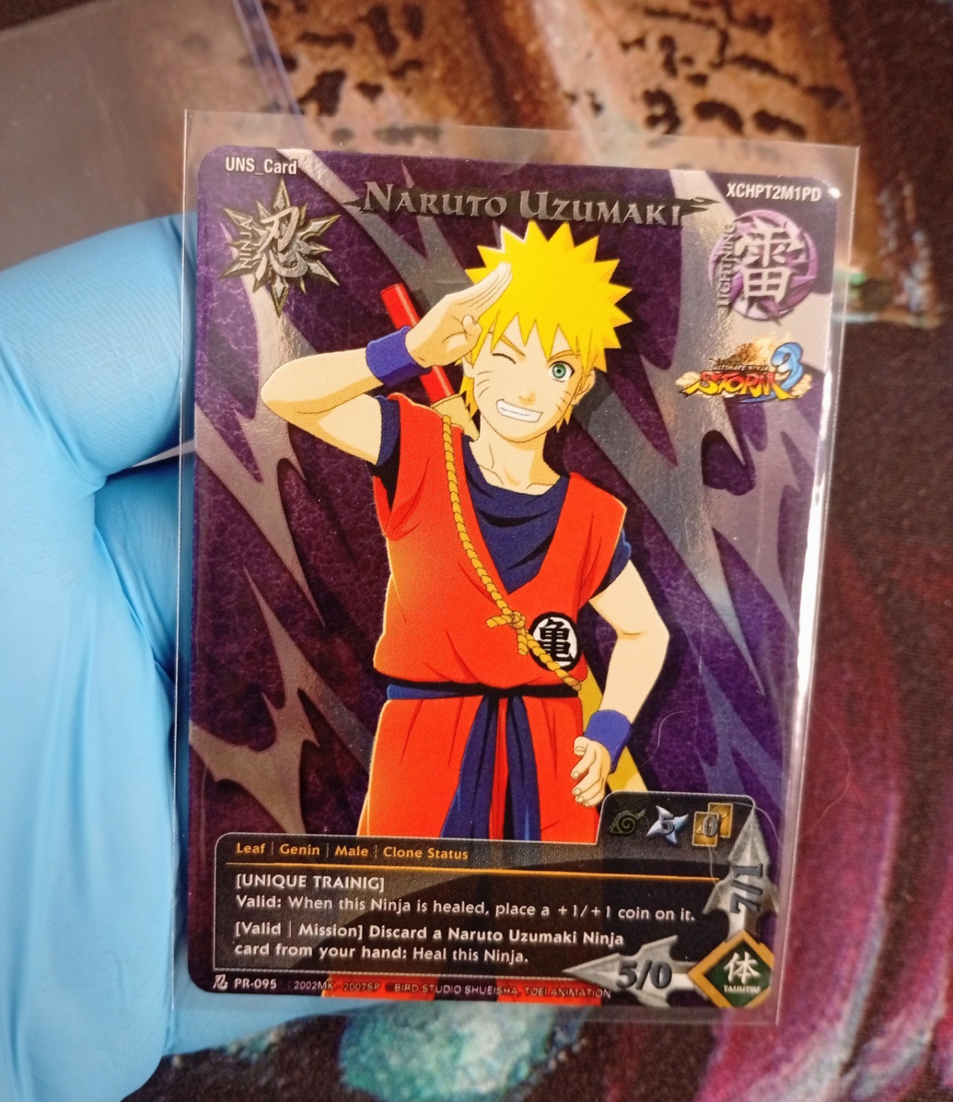 ⭐MINT⭐ CCG FOIL Promo NARUTO x GOKU Ultimate Ninja Storm 3 PR-095 Bandai Outfit ⭐MINT⭐ CCG FOIL Promo NARUTO x GOKU Ultimate Ninja Storm 3 PR-095 Bandai Outfit