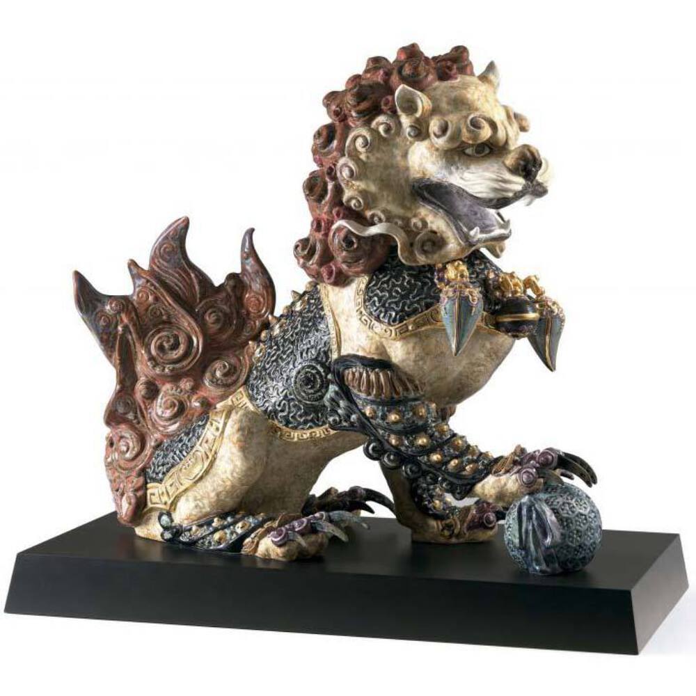 Lladro Guardian Lion Red Figurine 01001993