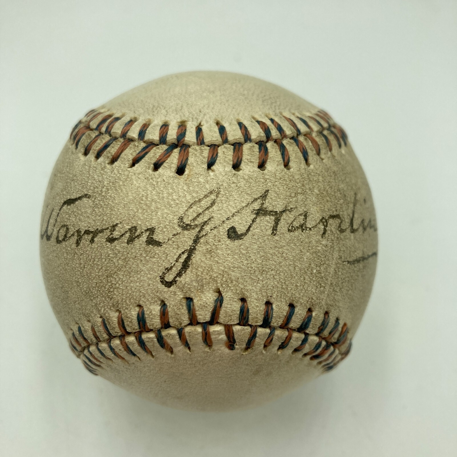 President Warren G. Harding Single Signed Baseball JSA COA The Only One Known President Warren G. Harding Single Signed Baseball JSA COA The Only One Known