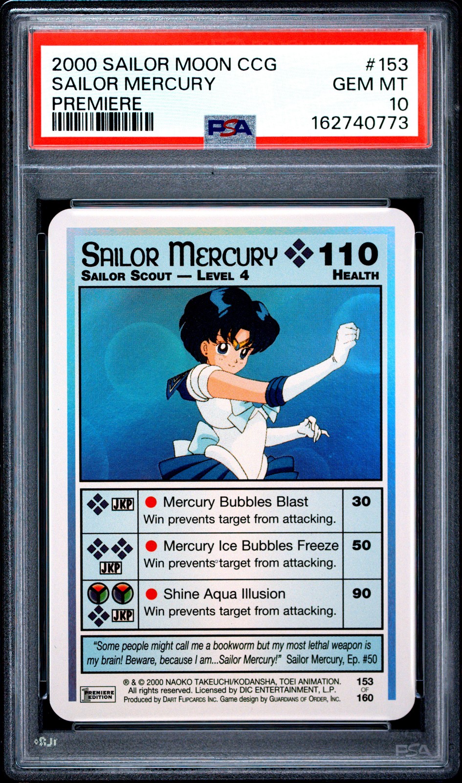 2000 SAILOR MOON CCG: PREMIERE #153 SAILOR MERCURY PSA 10 2000 SAILOR MOON CCG: PREMIERE #153 SAILOR MERCURY PSA 10