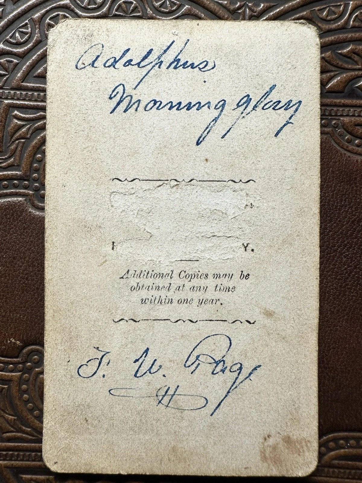 Unusual 1860s Cdv Of An ID’d Civil War Era Performer Rare