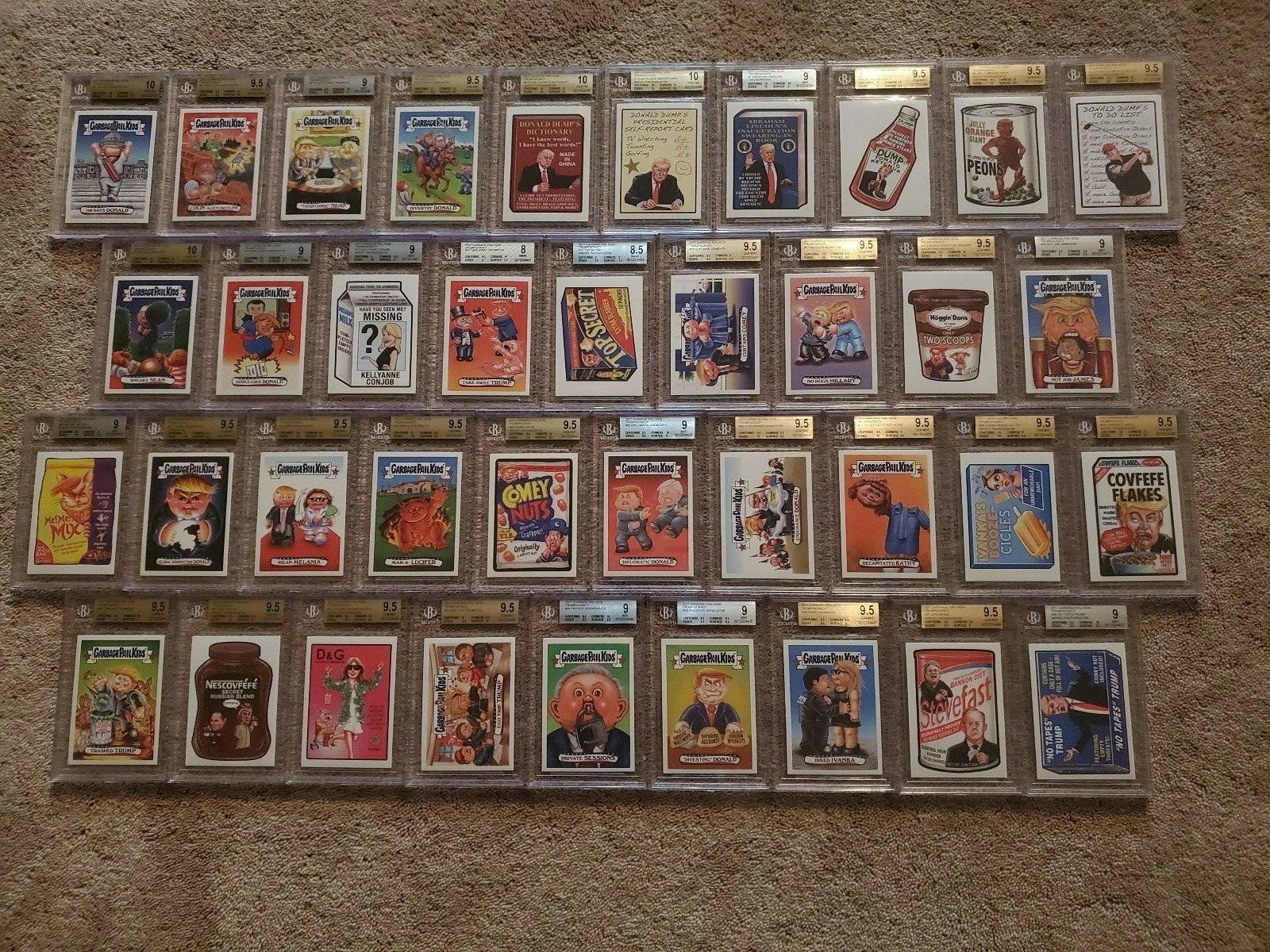 2017 Garbage Pail Kids Trumpocracy 68 Possible Sets Produced BGS 9 9.5 10 RARE 2017 Garbage Pail Kids Trumpocracy 68 Possible Sets Produced BGS 9 9.5 10 RARE