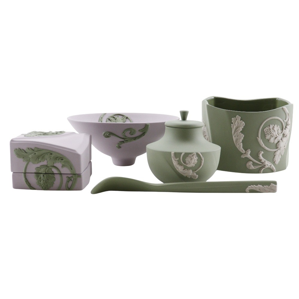 Wedgwood Jasper Japanesque Limited Edition Takuo Nakamura Tea utensils 5-pie... Wedgwood Jasper Japanesque Limited Edition Takuo Nakamura Tea utensils 5-pie...