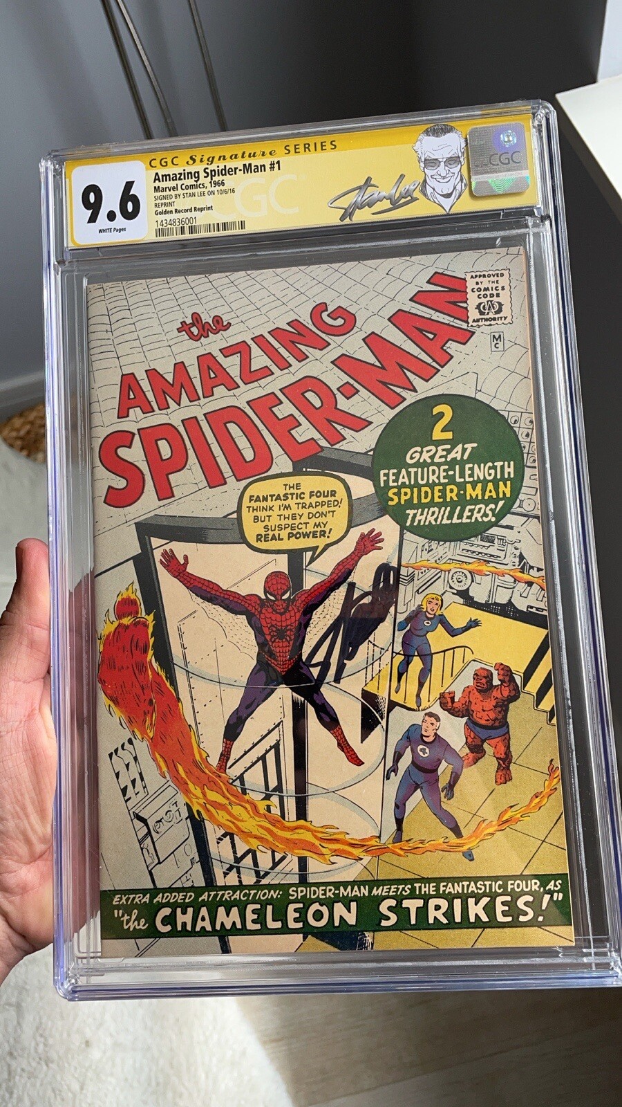 Amazing SpiderMan #1 CGC 9.6 1966 Golden Record SIGNED Stan Lee POP 1/12 GRR Amazing SpiderMan #1 CGC 9.6 1966 Golden Record SIGNED Stan Lee POP 1/12 GRR