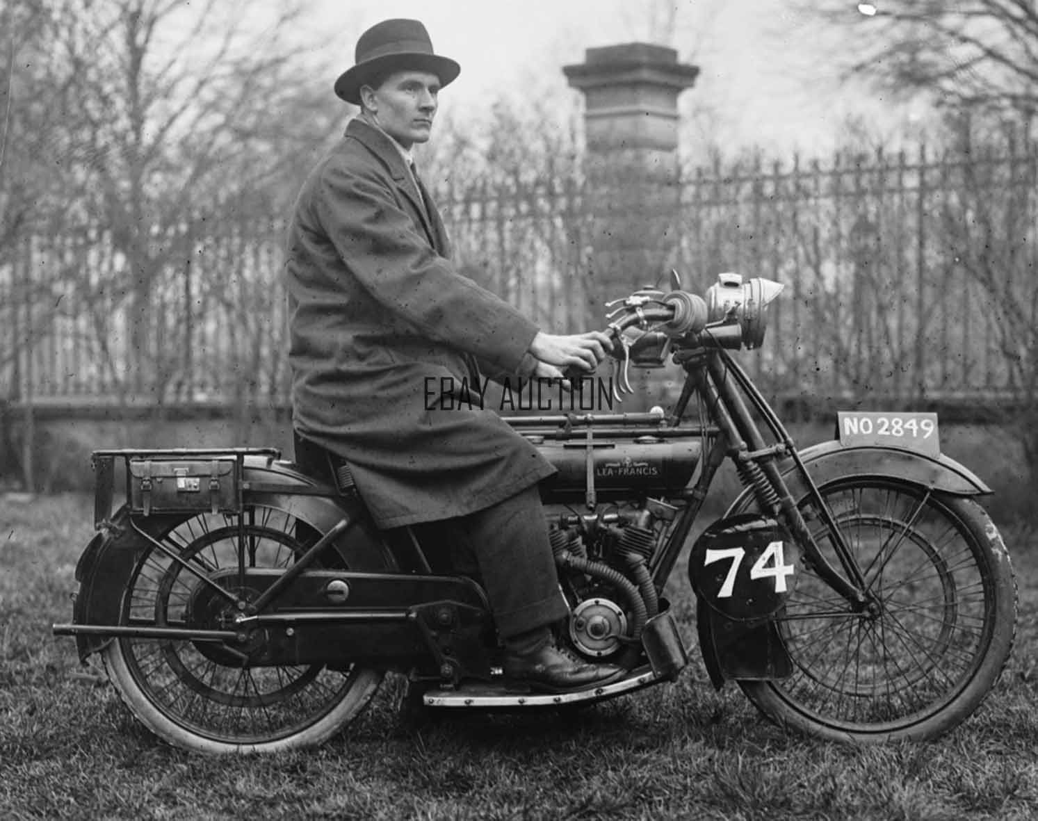 Lea-Francis 1920s early motorcycle photo press photograph Lea-Francis 1920s early motorcycle photo press photograph