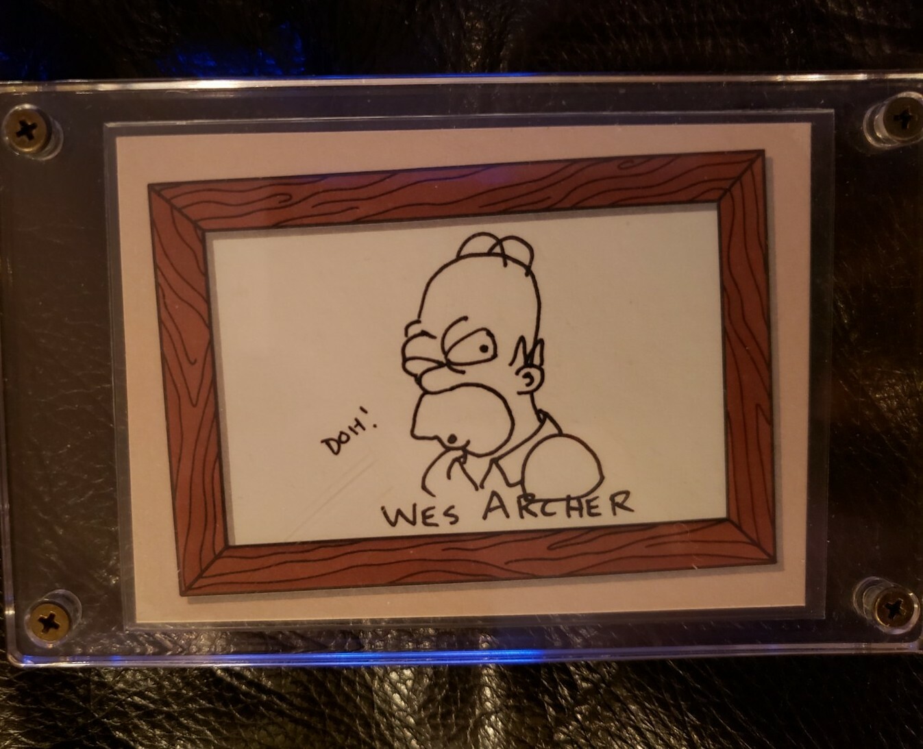 2001 SIMPSONS Mania Sketch Card Homer Famous 