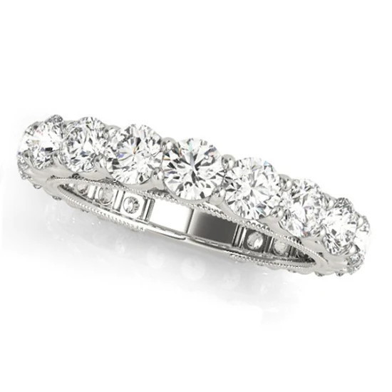 Luxury Diamond Eternity Wedding Ring Band Palladium 2.61ct Luxury Diamond Eternity Wedding Ring Band Palladium 2.61ct