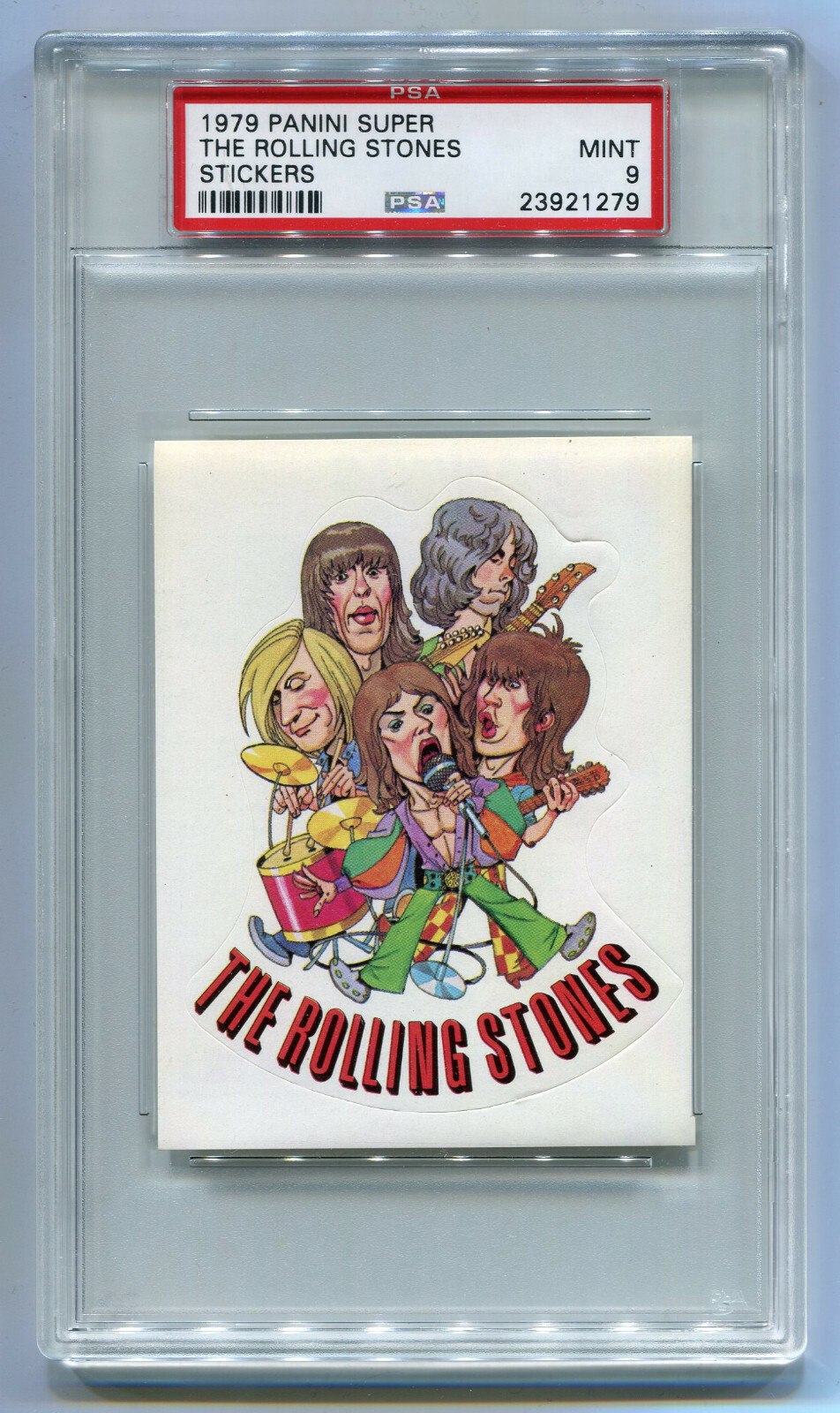 1979 1980 Panini Super Stickers The Rolling Stones vintage music card PSA 9 Mint 1979 1980 Panini Super Stickers The Rolling Stones vintage music card PSA 9 Mint