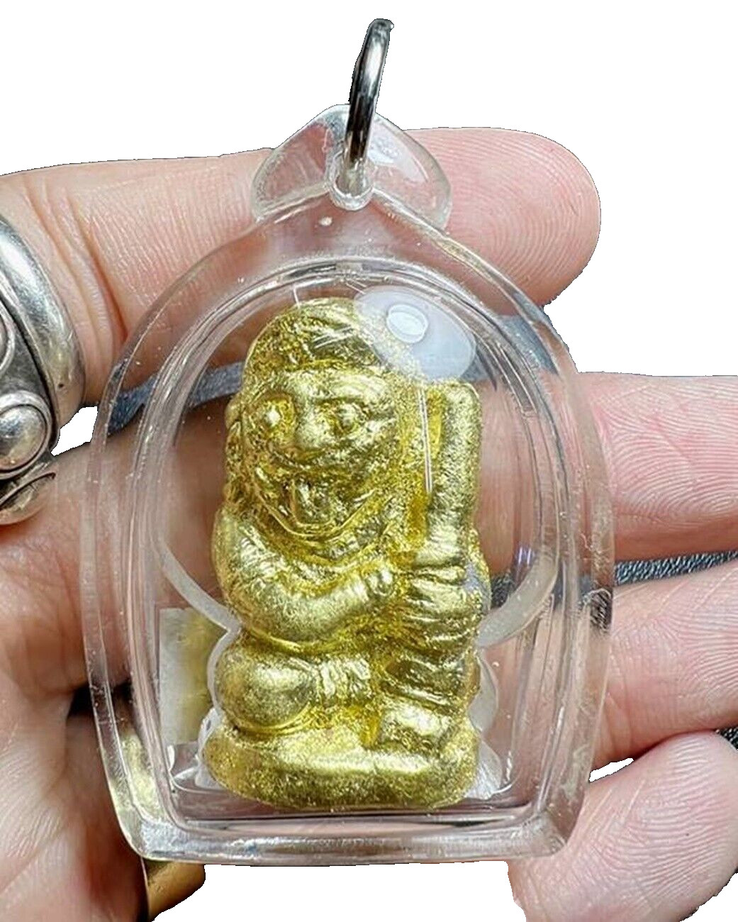 Amulet Burmese two giant brothers medicine fetish reflection expel black...