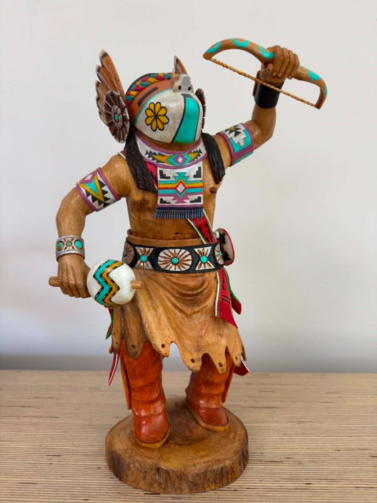 Stunning Kachina Hopi - Comanche - by David Roy - 16 inches Tall 