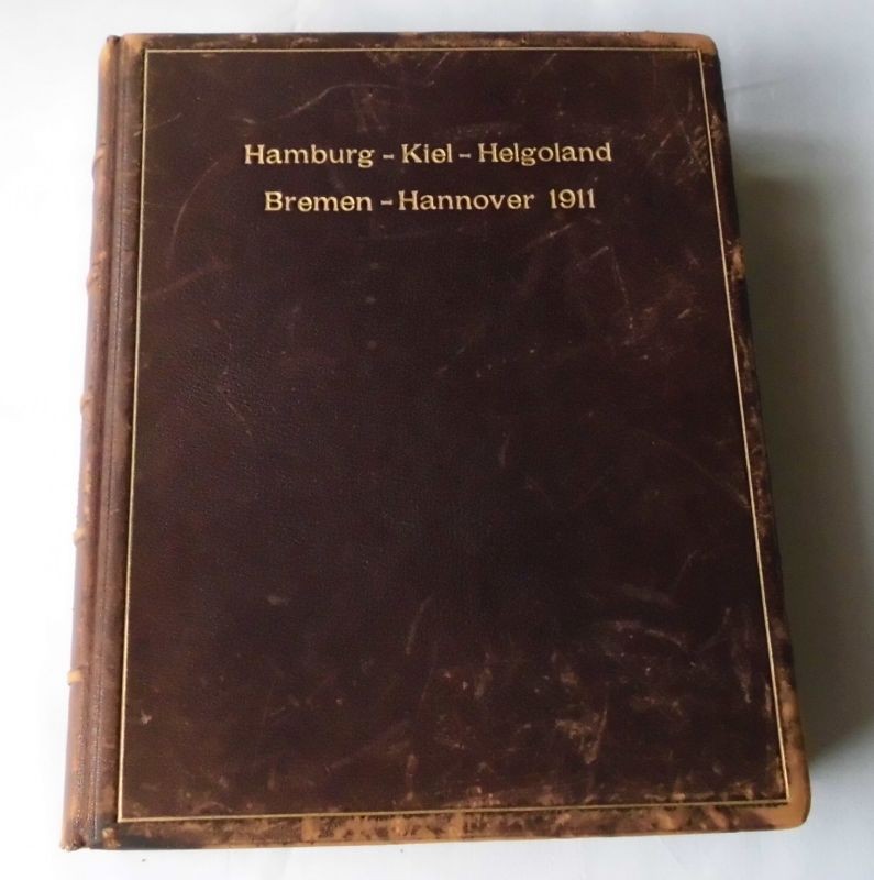 Original Leather Album Hamburg Kiel Heligoland Bremen Hanover 1911 (116368) Original Leather Album Hamburg Kiel Heligoland Bremen Hanover 1911 (116368)