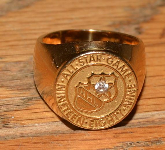 1989 NHL ALL STAR GAME BELONGED TO HALL OF FAMER 14K TIFFANY RING PLAYER ISSUED 1989 NHL ALL STAR GAME BELONGED TO HALL OF FAMER 14K TIFFANY RING PLAYER ISSUED