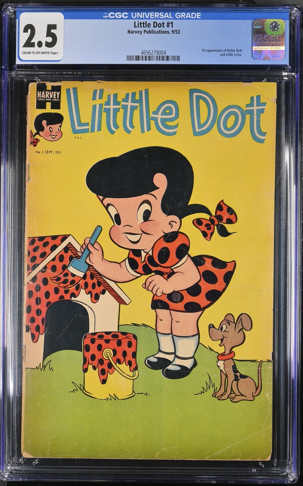 Little Dot #1 - Harvey Publications 1953 CGC 2.5 1st appearance of Richie Rich a