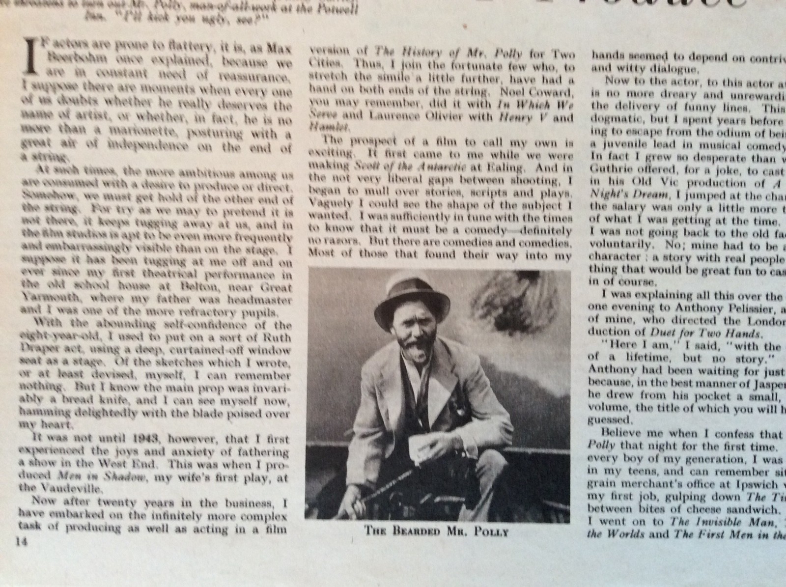 g1f 1948 ephemera article making the film mr polly john mills g1f 1948 ephemera article making the film mr polly john mills