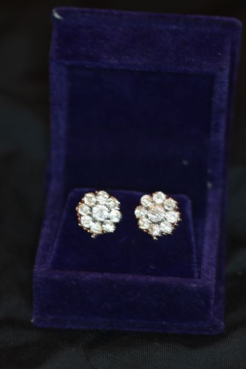 Exquisite Antique Russian Earrings from Late-Victorian Era 1880 -1910 Exquisite Antique Russian Earrings from Late-Victorian Era 1880 -1910