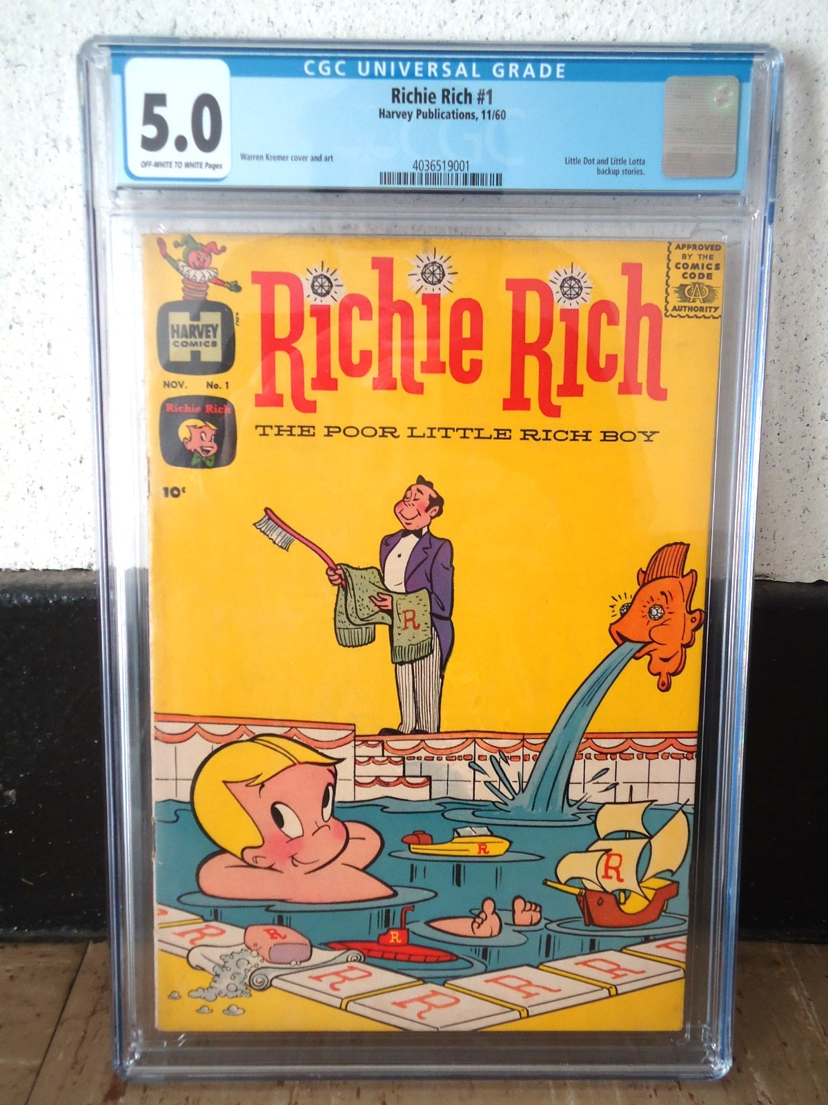 RICHIE RICH  # 1 1960 IN CGC 5.0