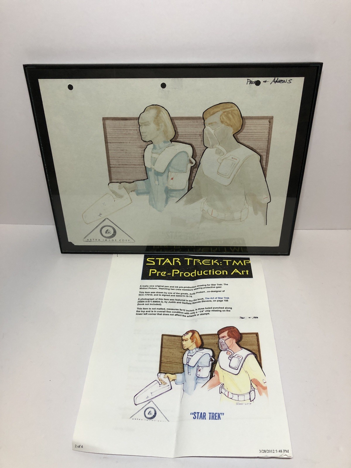 Star Trek Motion Picture Pre-Production Sketch Concept Art Andrew Probert 1978