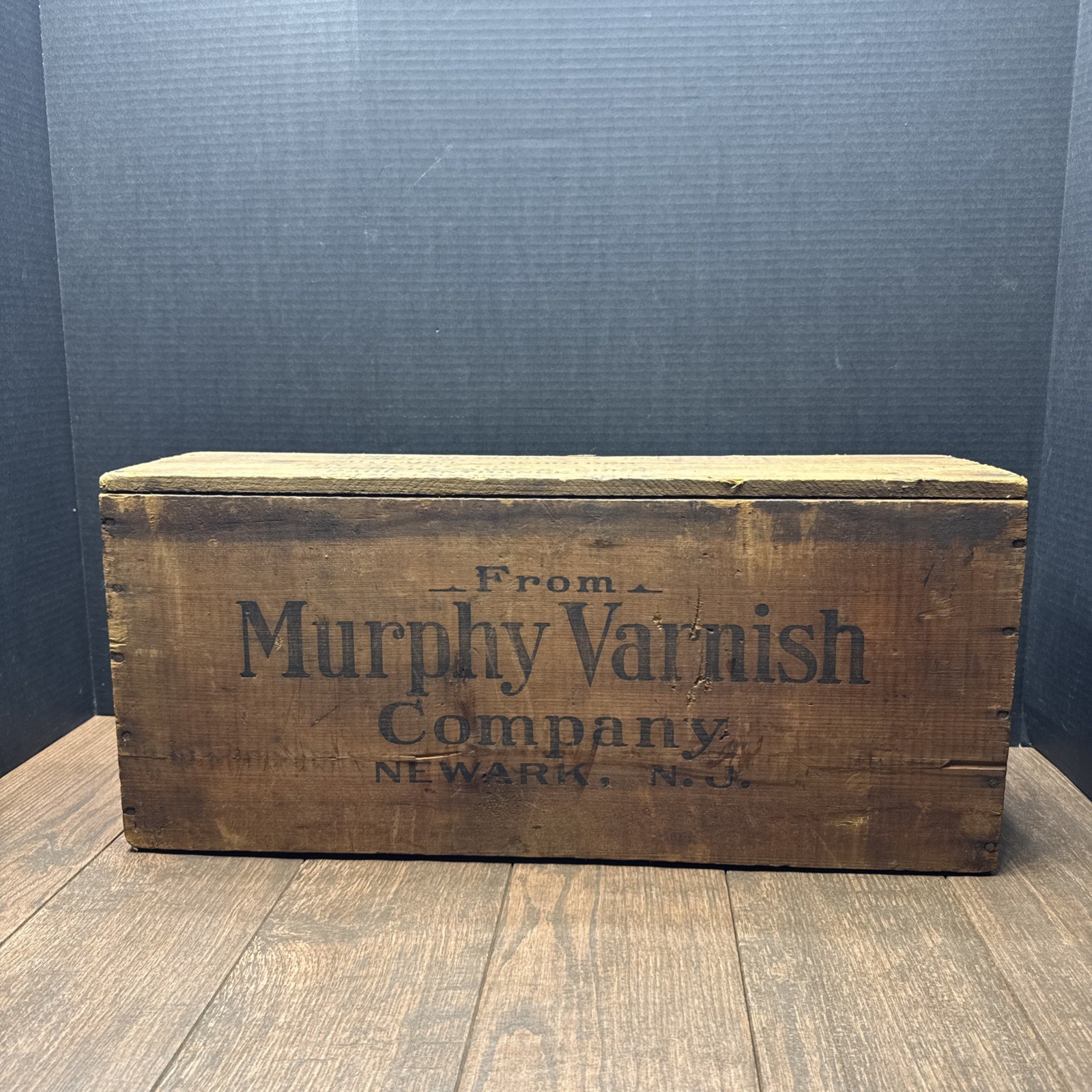 Antique Early 1900’s MURPHY VARNISH COMPANY BOX NEWARK N.J Antique Early 1900’s MURPHY VARNISH COMPANY BOX NEWARK N.J