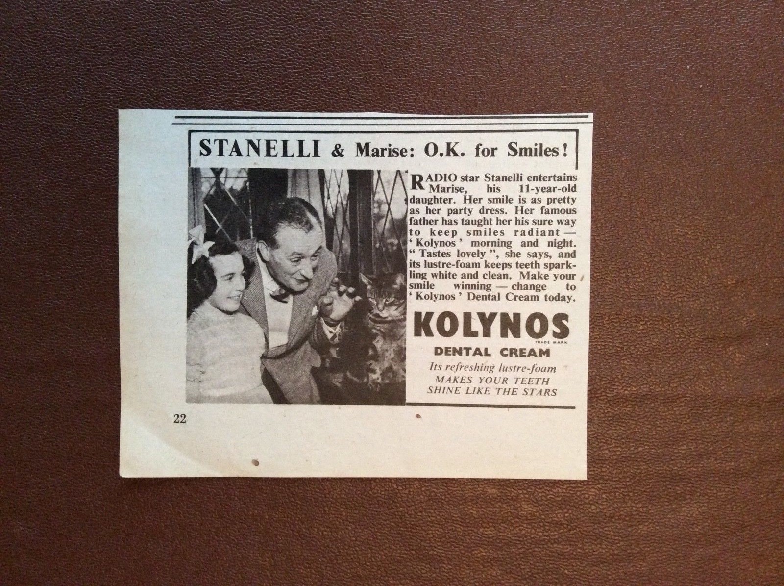 g1f 1948 advert kolynos dental cream stanelli & marise g1f 1948 advert kolynos dental cream stanelli & marise
