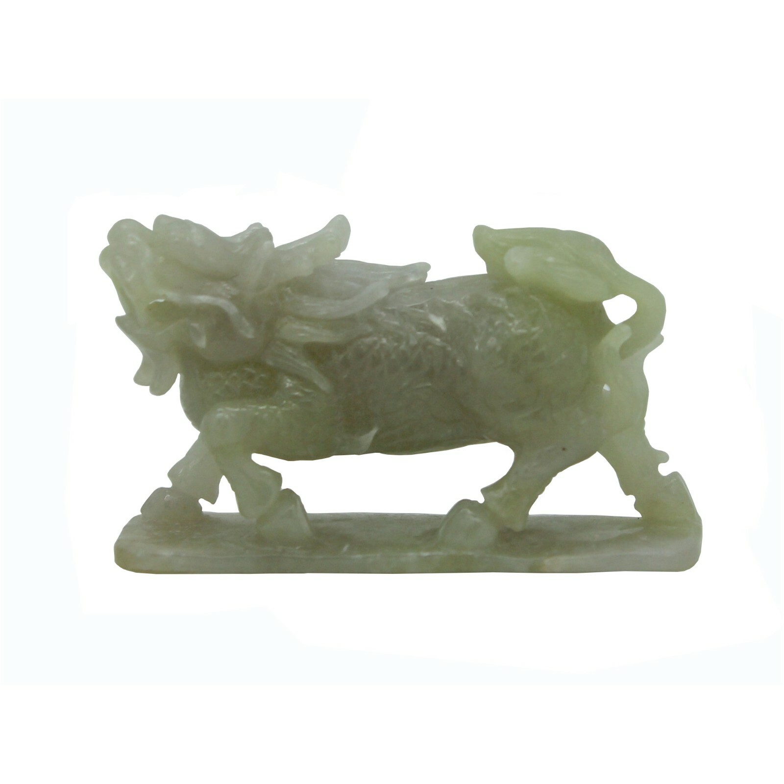 Detail Chinese Hand Carved Natural Jade Lucky Feng Shui Kirin Statue n456 Detail Chinese Hand Carved Natural Jade Lucky Feng Shui Kirin Statue n456