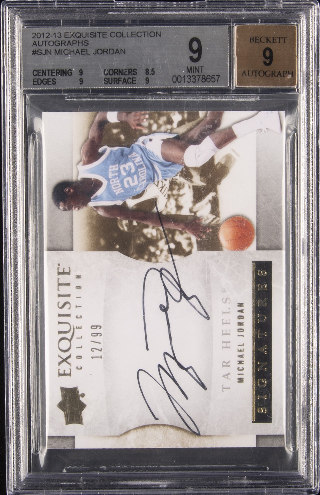 2012-13 UD EXQUISITE COLLECTION AUTOS 12/99 #SJN MICHAEL JORDAN BGS 9 2012-13 UD EXQUISITE COLLECTION AUTOS 12/99 #SJN MICHAEL JORDAN BGS 9