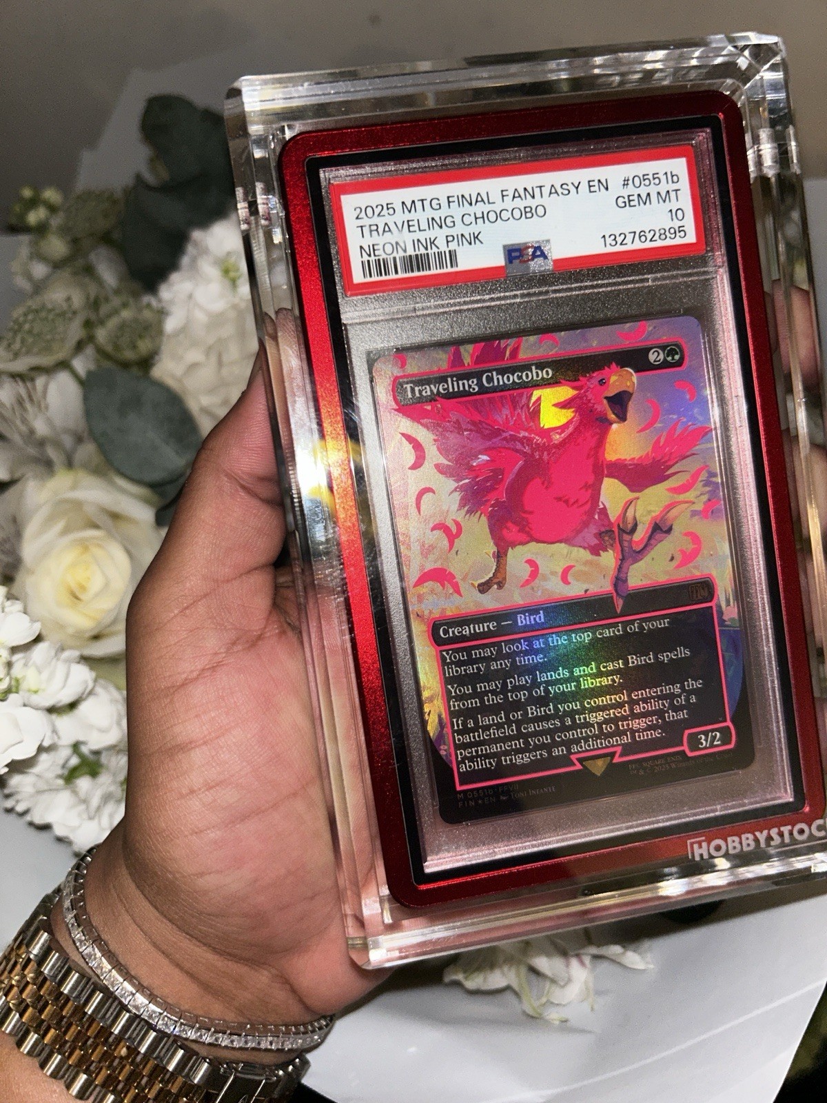 2025 MTG - Traveling Chocobo #0551b - Neon Ink Pink - Final Fantasy - PSA 10 2025 MTG - Traveling Chocobo #0551b - Neon Ink Pink - Final Fantasy - PSA 10