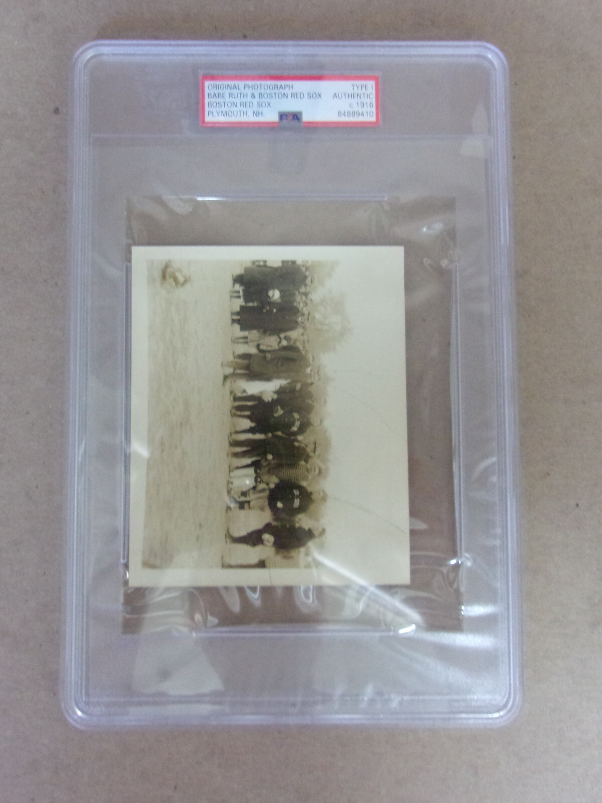 1916 BABE RUTH & BOSTON RED SOX ORIGINAL PHOTOGRAPH TYPE 1 PSA A 1916 BABE RUTH & BOSTON RED SOX ORIGINAL PHOTOGRAPH TYPE 1 PSA A
