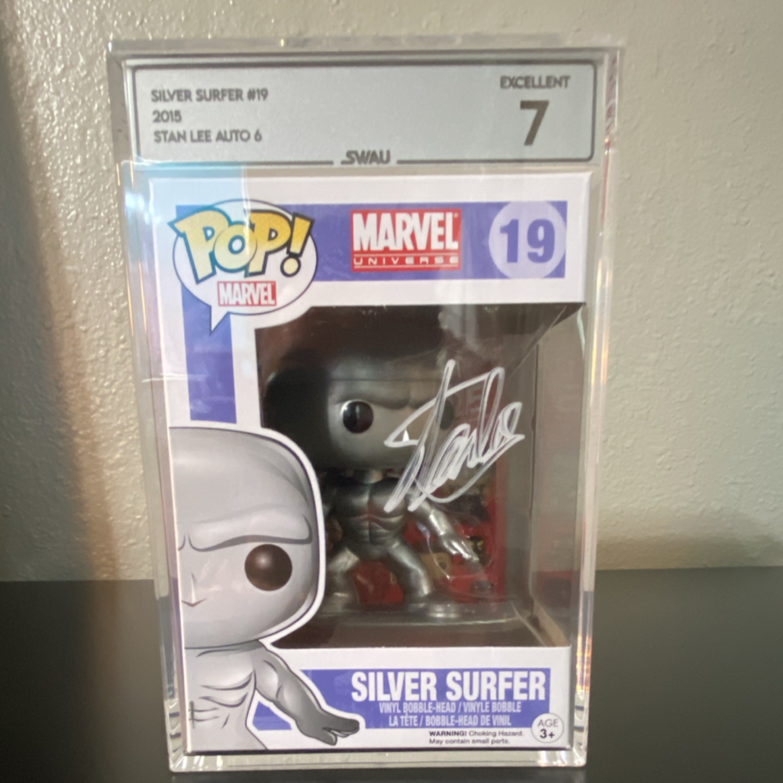 🔥Rare Funko Pop Marvel Silver Surfer #19 Autographed Stan Lee Grade 70🔥 🔥Rare Funko Pop Marvel Silver Surfer #19 Autographed Stan Lee Grade 70🔥