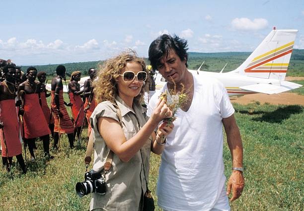 Pierre Brice wife Hella Brice African Kenya/Africa airplane wild f- Old Photo Pierre Brice wife Hella Brice African Kenya/Africa airplane wild f- Old Photo