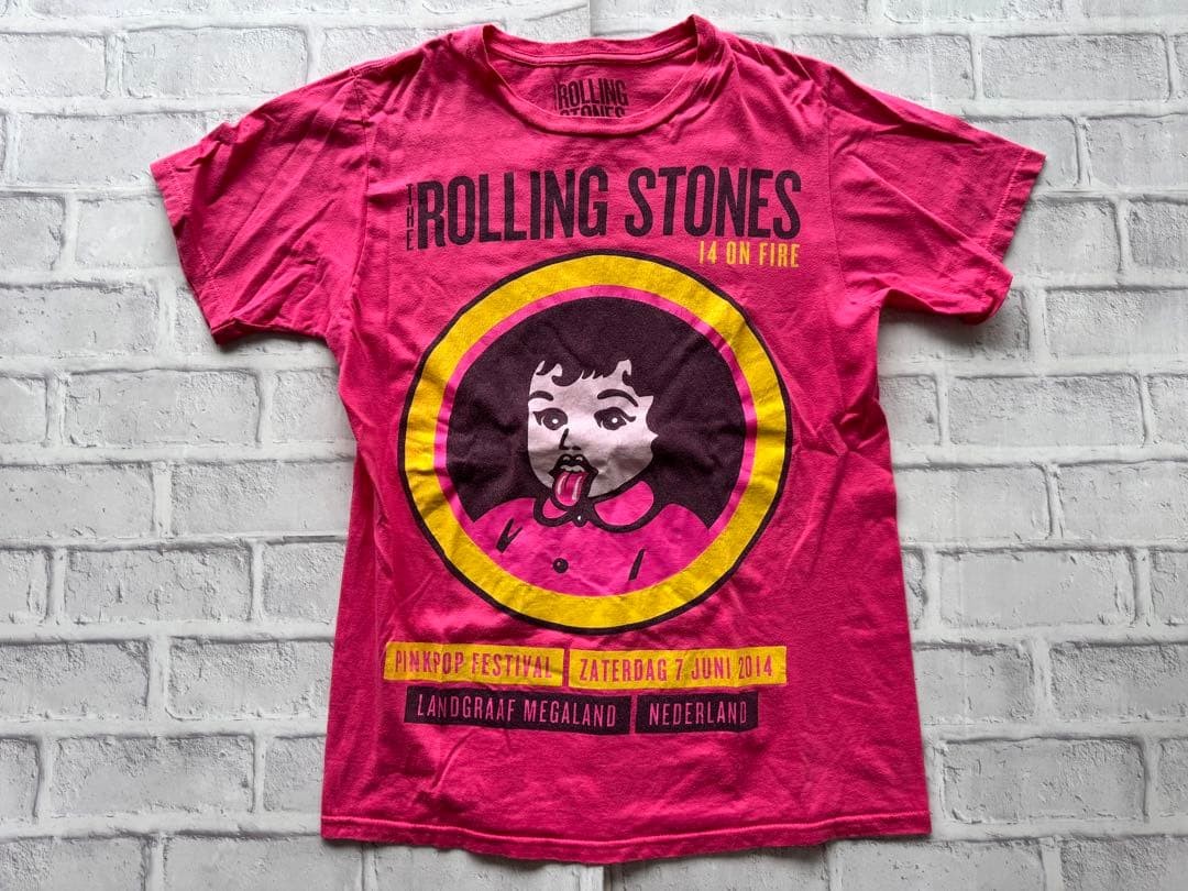 Super Rolling Stones 2014 Pink Pop Festival T-Shirt Men Vintage Rare Band Model Super Rolling Stones 2014 Pink Pop Festival T-Shirt Men Vintage Rare Band Model