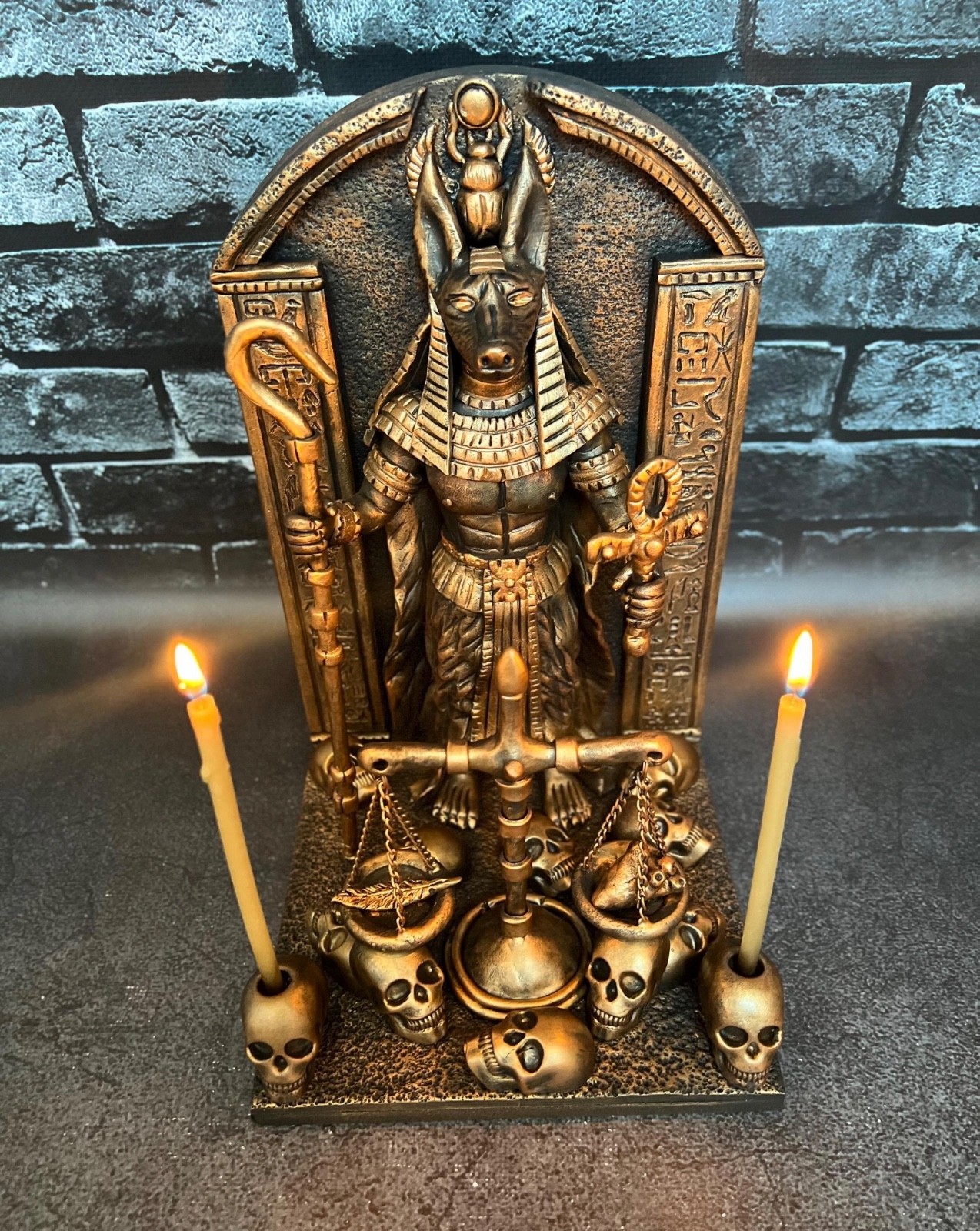 Anubis Statue Egyptian God of Dead Jackal Altar Decor Shrine Sculpture Anubis Statue Egyptian God of Dead Jackal Altar Decor Shrine Sculpture
