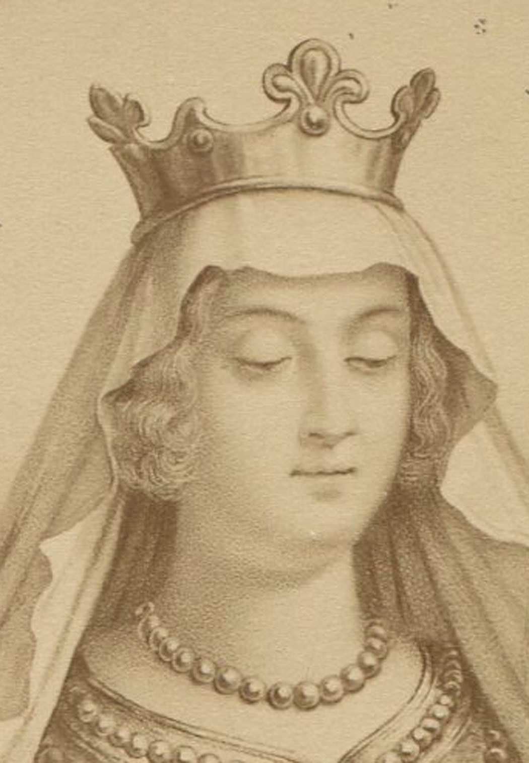 ST CLOTILDA, FRENCH. CDV OF ARTWORK. PARIS, FRANCE.