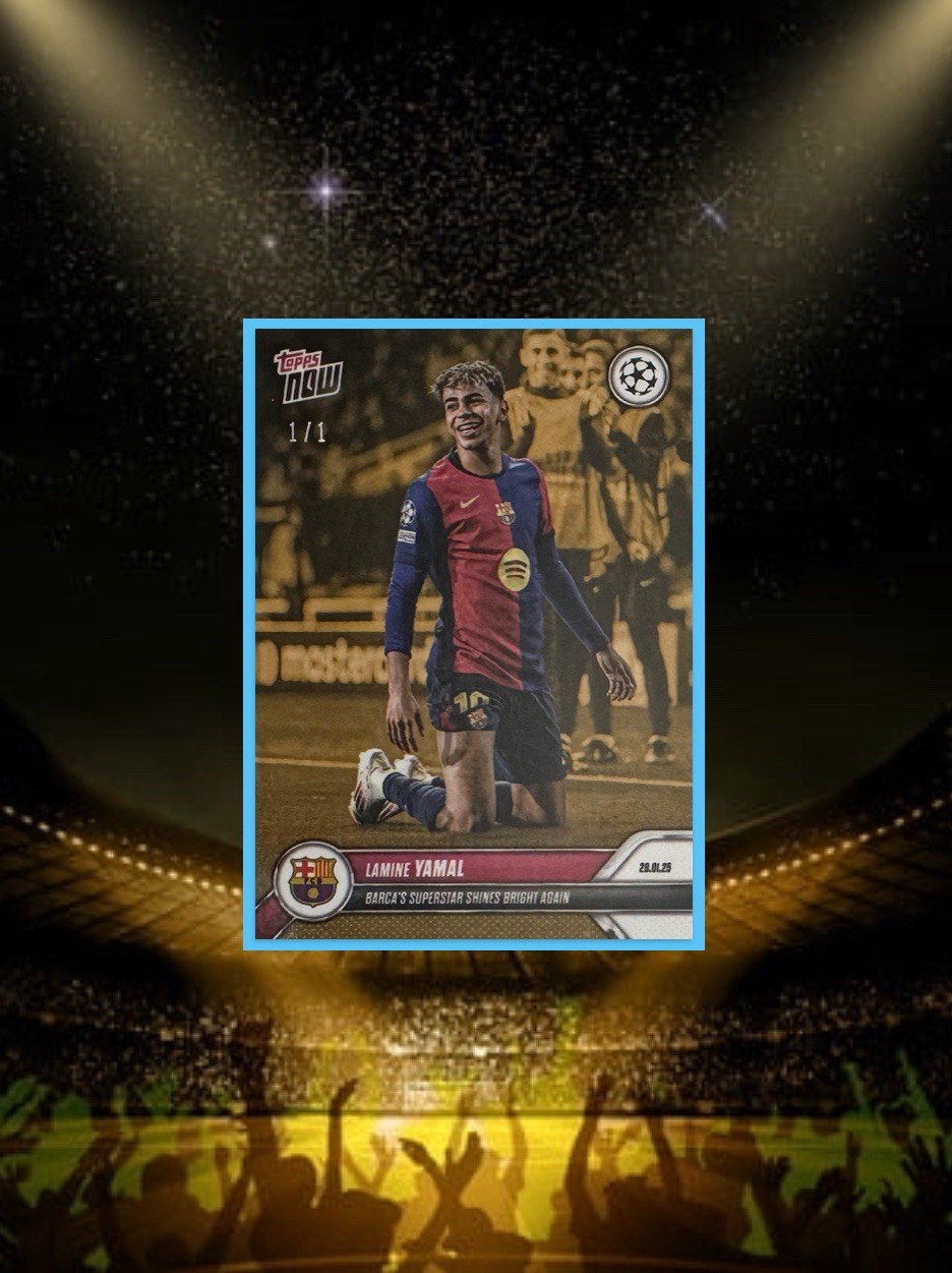 Lamine Yamal 1/1 - FC Barcelona - Topps Now UCL - Card 092