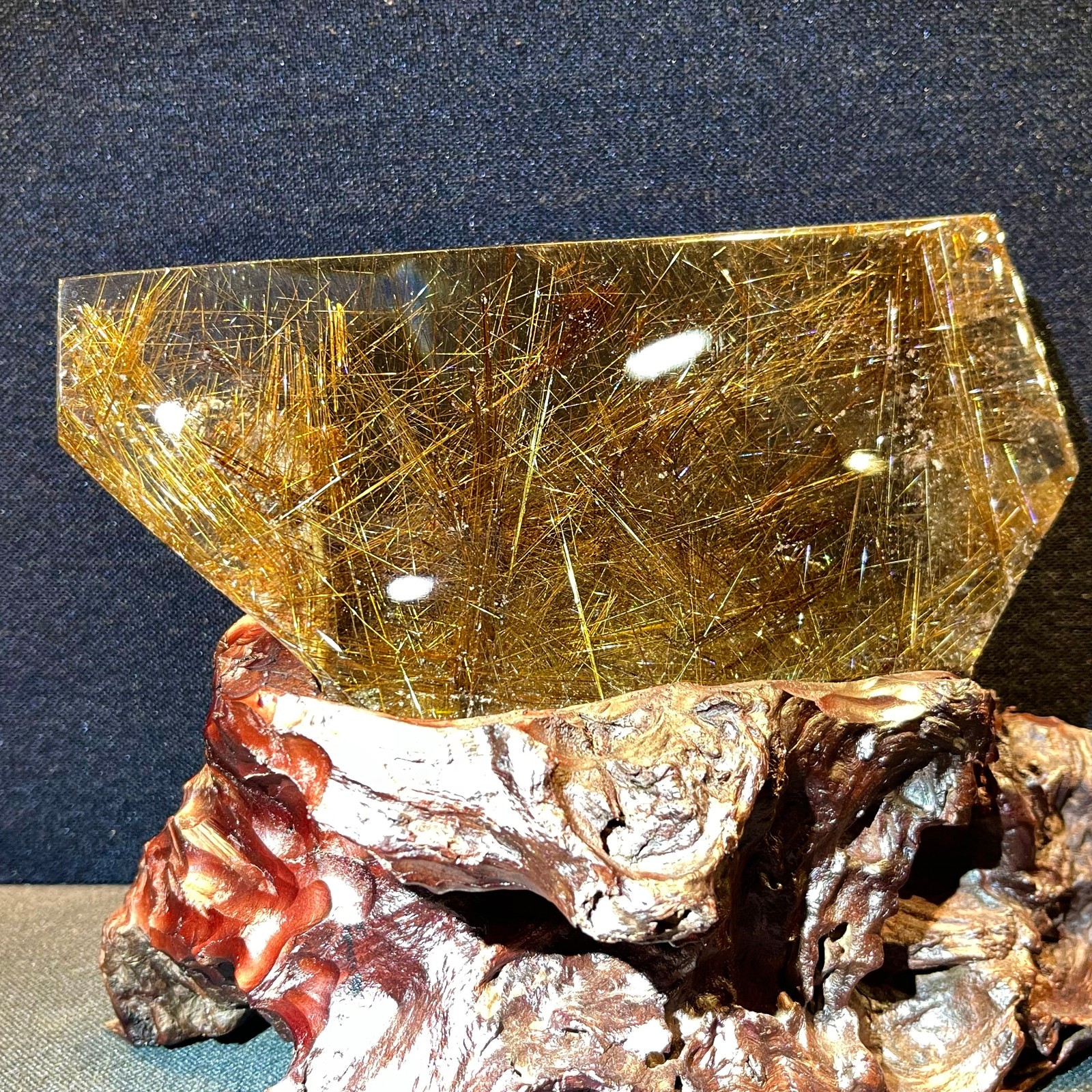 5.5LB TOP Natural Rutilated crystal quartz mineral specimen reiki Decor+stand 5.5LB TOP Natural Rutilated crystal quartz mineral specimen reiki Decor+stand