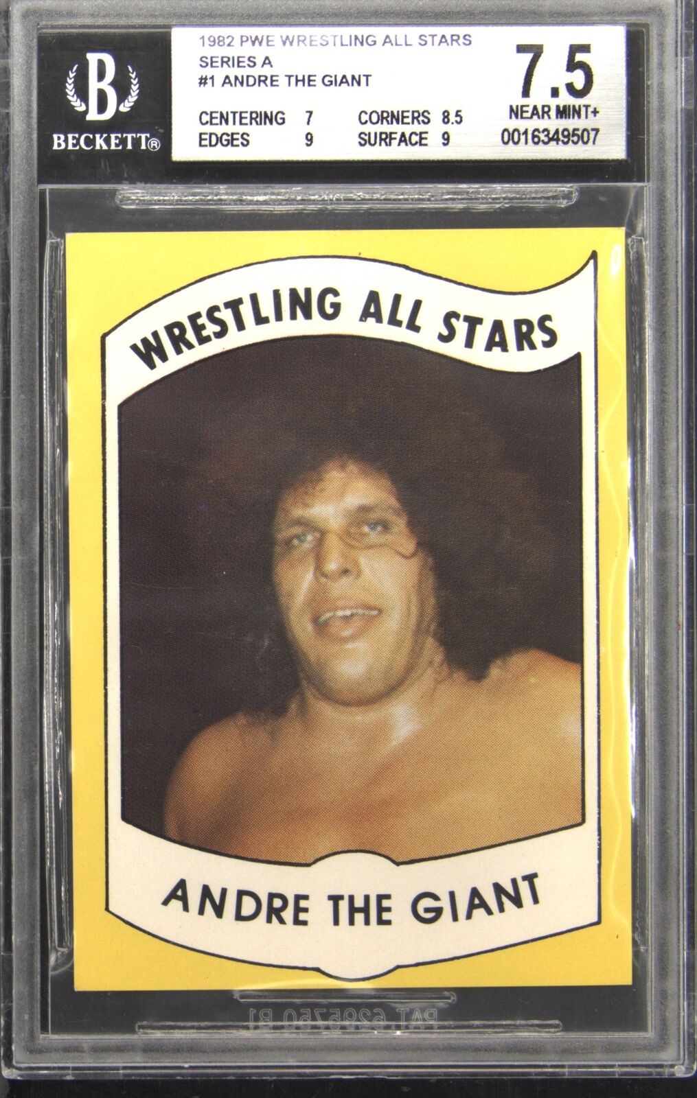 1982 PWE WRESTLING ALL-STARS SERIES A ANDRE THE GIANT BGS 7.5