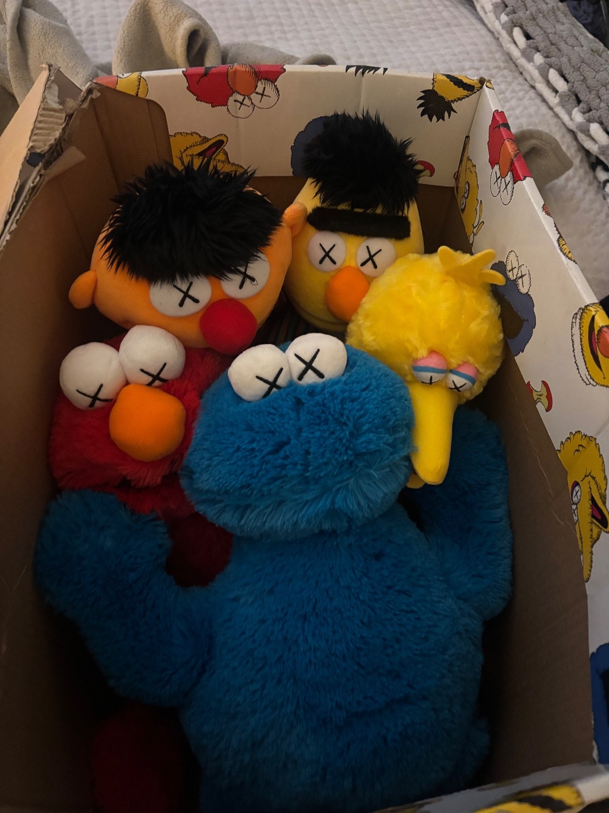 kaws x uniqlo sesame street plush- full collection kaws x uniqlo sesame street plush- full collection