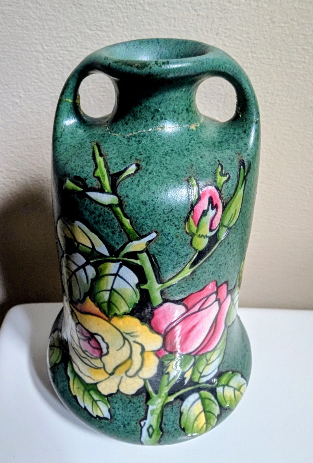 RSTK AUSTRIAN TURN TEPLITZ BOHEMIAN HAND PAINTED AMPHORA ART Pottery VASE early RSTK AUSTRIAN TURN TEPLITZ BOHEMIAN HAND PAINTED AMPHORA ART Pottery VASE early