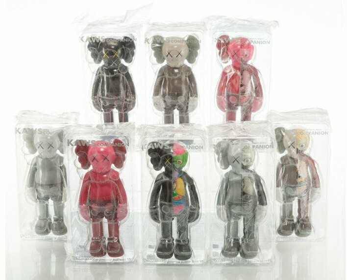 Kaws Full Open Companion Set of 8 Flayed Bearbrick Medicom Vinyl Toy Blush Kaws Full Open Companion Set of 8 Flayed Bearbrick Medicom Vinyl Toy Blush