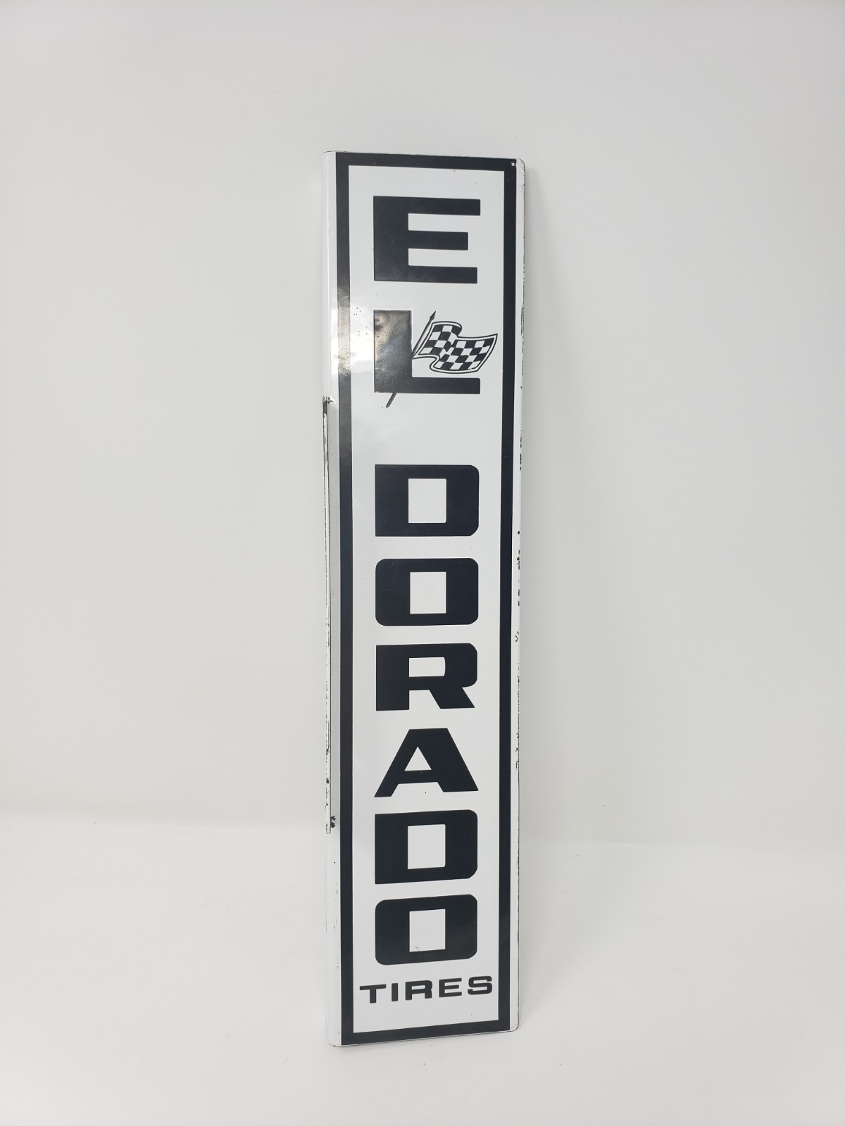 El Dorado tires porcelain flange sign. Veribrite signs Chicago