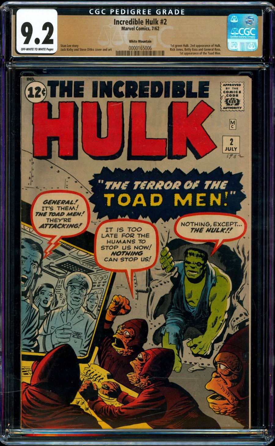 Marvel - INCREDIBLE HULK (1962-99) #2 - Grade 9.2 - Comic Book