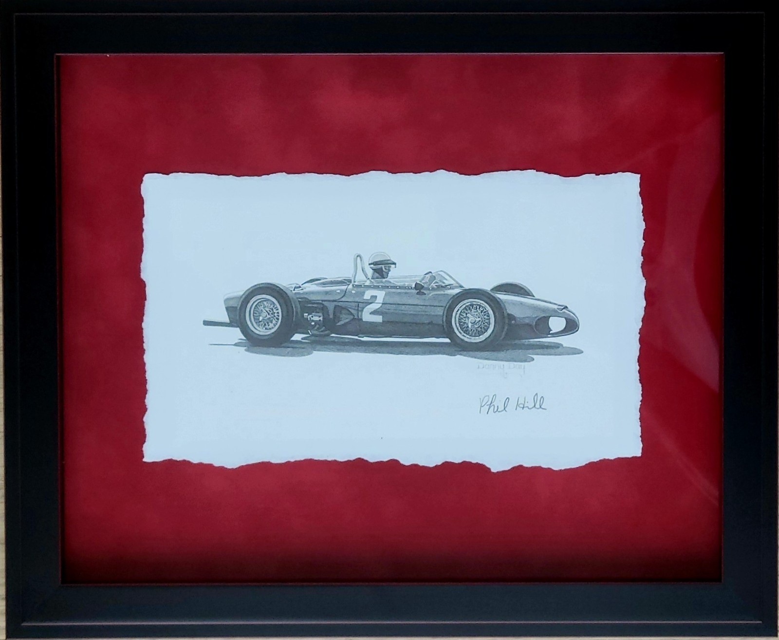 Ferrari 156 “Sharknose” Original Pencil Drawing – Danny Day – Signed by Phil Hil Ferrari 156 “Sharknose” Original Pencil Drawing – Danny Day – Signed by Phil Hil