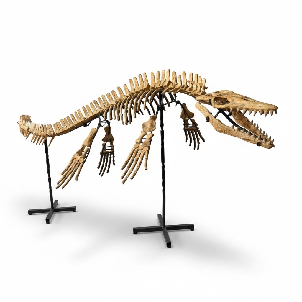 Mosasaur Fossil Skeleton – Genuine Marine Reptile Specimen for Collection Mosasaur Fossil Skeleton – Genuine Marine Reptile Specimen for Collection