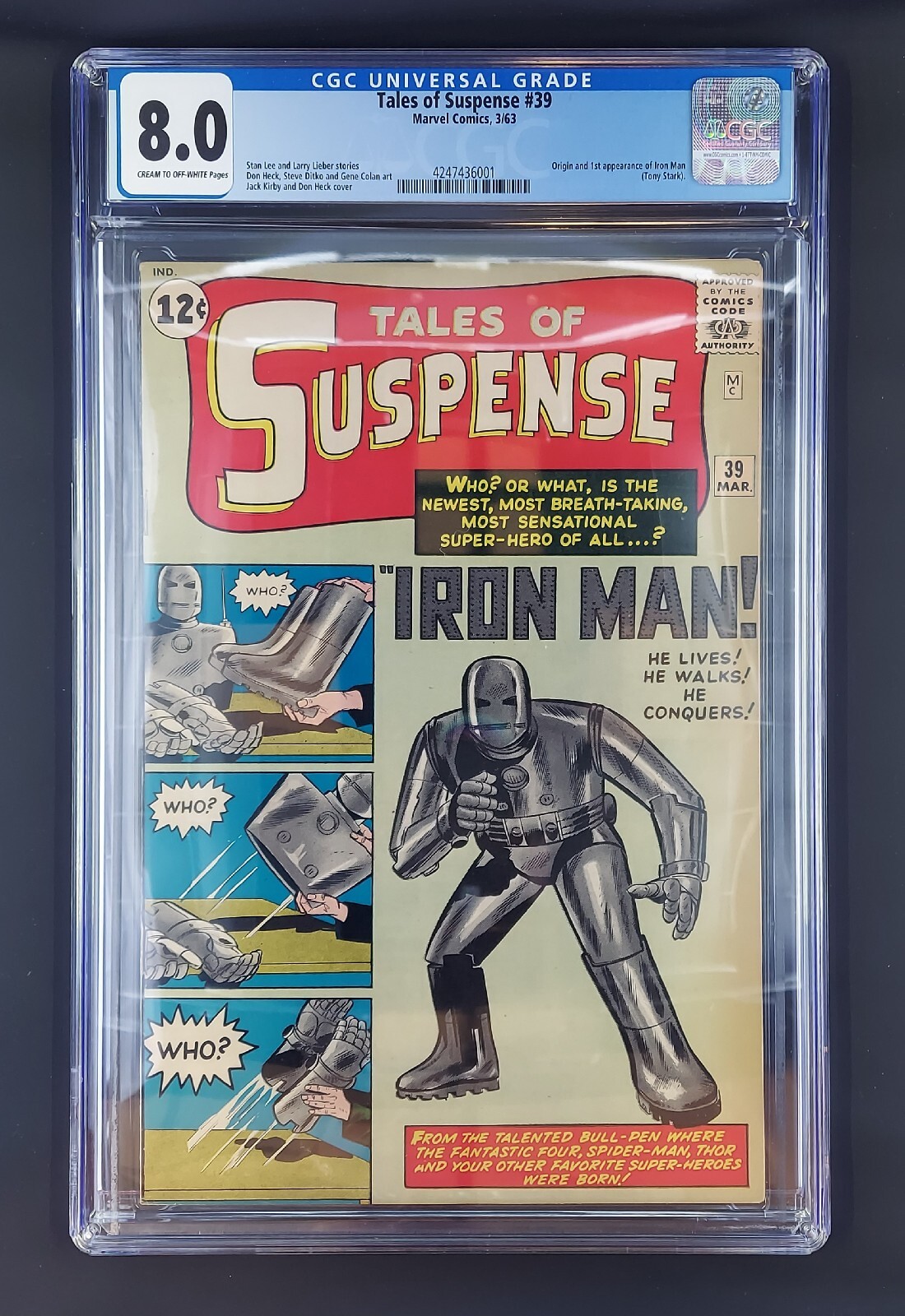 TALES OF SUSPENSE #39 ~ CGC 8.0 C/OW ~ 1st app Iron Man TALES OF SUSPENSE #39 ~ CGC 8.0 C/OW ~ 1st app Iron Man