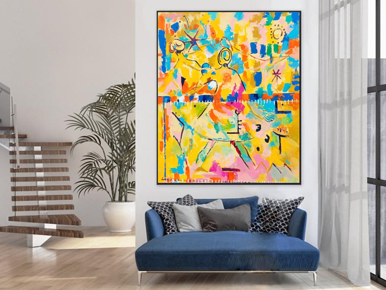 Sale Abstract Caribbean HANDMADE 60H X 48W Painting Was $3,495 Now $1,795 Sale Abstract Caribbean HANDMADE 60H X 48W Painting Was $3,495 Now $1,795