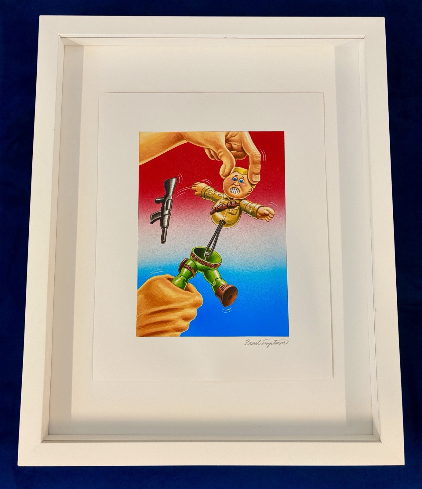 Rare 1/1 GPK Duke G.I. JOE FINAL CARD ART Painting 30th Garbage Pail Kids #11ab Rare 1/1 GPK Duke G.I. JOE FINAL CARD ART Painting 30th Garbage Pail Kids #11ab